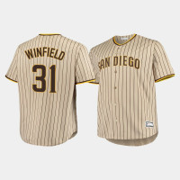 Men's San Diego Padres #31 Dave Winfield Brown Replica Big & Tall Jersey Men's San Diego Padres #31 Dave Winfield Brown Replica Big & Tall Jersey