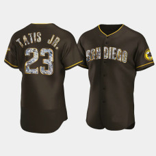 San Diego Padres #23 Fernando Tatis Jr. Men's Diamond Edition Jersey - Brown San Diego Padres #23 Fernando Tatis Jr. Men's Diamond Edition Jersey - Brown