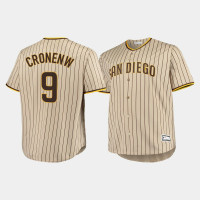 Men's San Diego Padres #9 Jake Cronenworth Brown Replica Big & Tall Jersey Men's San Diego Padres #9 Jake Cronenworth Brown Replica Big & Tall Jersey