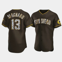 San Diego Padres #13 Manny Machado Men's Diamond Edition Jersey - Brown San Diego Padres #13 Manny Machado Men's Diamond Edition Jersey - Brown
