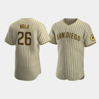 Men's San Diego Padres #26 Austin Nola Brown Authentic Alternate Jersey