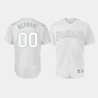 Men's San Diego Padres Authentic #00 Custom 2019 Players' Weekend White Jersey Men's San Diego Padres Authentic #00 Custom 2019 Players' Weekend White Jersey