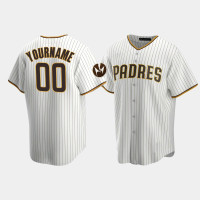#00 Custom San Diego Padres Men's White Home Replica 2023 Motorola Patch Jersey #00 Custom San Diego Padres Men's White Home Replica 2023 Motorola Patch Jersey