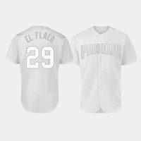 Men's San Diego Padres Authentic #29 Dinelson Lamet 2019 Players' Weekend White El Flaco Jersey Men's San Diego Padres Authentic #29 Dinelson Lamet 2019 Players' Weekend White El Flaco Jersey