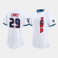 Men's San Diego Padres Dinelson Lamet White 2021 All-Star Game Authentic Jersey Men's San Diego Padres Dinelson Lamet White 2021 All-Star Game Authentic Jersey