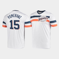 Men's San Diego Padres Drew Pomeranz White Cooperstown Collection V-Neck Jersey