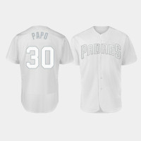 Men's San Diego Padres Authentic #30 Eric Hosmer 2019 Players' Weekend White Papo Jersey Men's San Diego Padres Authentic #30 Eric Hosmer 2019 Players' Weekend White Papo Jersey