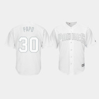 San Diego Padres #30 Eric Hosmer 2019 Players' Weekend Papo White Replica Jersey Men's San Diego Padres #30 Eric Hosmer 2019 Players' Weekend Papo White Replica Jersey Men's
