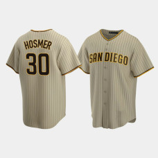 Men's San Diego Padres #30 Eric Hosmer Sand Brown 2020 Replica Alternate Jersey