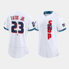 Men's San Diego Padres Fernando Tatis Jr. White 2021 All-Star Game Authentic Jersey Men's San Diego Padres Fernando Tatis Jr. White 2021 All-Star Game Authentic Jersey