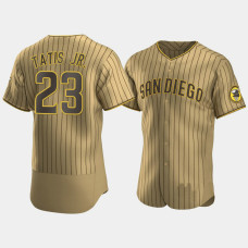 Men's San Diego Padres #23 Fernando Tatis Jr. Tan Brown Authentic 2020 Alternate Jersey Men's San Diego Padres #23 Fernando Tatis Jr. Tan Brown Authentic 2020 Alternate Jersey