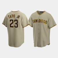 Men's San Diego Padres #23 Fernando Tatis Jr. Sand Brown 2020 Replica Alternate Jersey Men's San Diego Padres #23 Fernando Tatis Jr. Sand Brown 2020 Replica Alternate Jersey