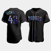Men's San Diego Padres #43 Garrett Richards Black Authentic Golden Edition Holographic Jersey