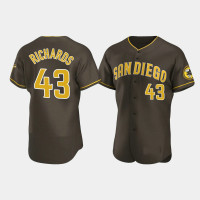 Men's San Diego Padres #43 Garrett Richards Brown Authentic Road Jersey Men's San Diego Padres #43 Garrett Richards Brown Authentic Road Jersey
