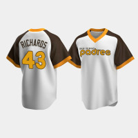 Men's San Diego Padres Garrett Richards #43 White Cooperstown Collection Home Jersey Men's San Diego Padres Garrett Richards #43 White Cooperstown Collection Home Jersey