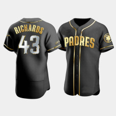 Men's San Diego Padres Garrett Richards #43 Black Golden Edition Authentic Jersey
