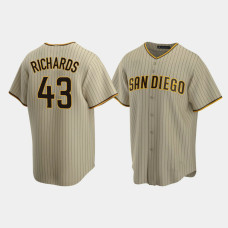 Men's San Diego Padres #43 Garrett Richards Sand Brown 2020 Replica Alternate Jersey