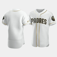 Men's San Diego Padres White Golden Edition Authentic Jersey Men's San Diego Padres White Golden Edition Authentic Jersey