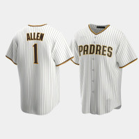 Men's San Diego Padres #1 Greg Allen White Replica Team 2020 Home Jersey Men's San Diego Padres #1 Greg Allen White Replica Team 2020 Home Jersey