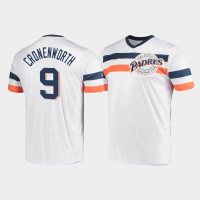 Men's San Diego Padres Jake Cronenworth White Cooperstown Collection V-Neck Jersey Men's San Diego Padres Jake Cronenworth White Cooperstown Collection V-Neck Jersey