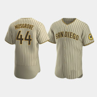 Men's San Diego Padres #44 Joe Musgrove Sand Brown Authentic Alternate Jersey