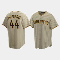 Men's San Diego Padres #44 Joe Musgrove Sand Brown Replica Alternate Jersey Men's San Diego Padres #44 Joe Musgrove Sand Brown Replica Alternate Jersey