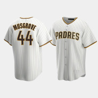 Men's San Diego Padres #44 Joe Musgrove White Brown Replica Home Jersey Men's San Diego Padres #44 Joe Musgrove White Brown Replica Home Jersey