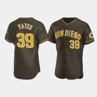 Men's San Diego Padres #39 Kirby Yates Brown Authentic Road Jersey Men's San Diego Padres #39 Kirby Yates Brown Authentic Road Jersey