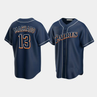 Men's San Diego Padres Manny Machado Navy Cooperstown Collection Jersey