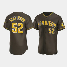 Men's San Diego Padres #52 Mike Clevinger Brown Authentic 2020 Road Jersey Men's San Diego Padres #52 Mike Clevinger Brown Authentic 2020 Road Jersey