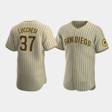 Joey Lucchesi San Diego Padres Sand Brown Authentic 2020 Alternate Jersey Joey Lucchesi San Diego Padres Sand Brown Authentic 2020 Alternate Jersey
