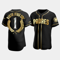 Martin Luther King San Diego Padres Black Golden Edition Jersey