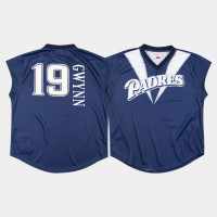 Men's San Diego Padres #19 Tony Gwynn Turn Ahead The Clock 1999 Navy Jersey