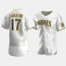 Men's San Diego Padres #17 Victor Caratini White Authentic Home Jersey