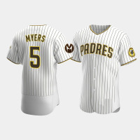 #5 Wil Myers San Diego Padres Men's White Home Authentic 2023 Motorola Patch Jersey #5 Wil Myers San Diego Padres Men's White Home Authentic 2023 Motorola Patch Jersey