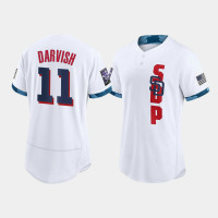 Men's San Diego Padres Yu Darvish White 2021 All-Star Game Authentic Jersey Men's San Diego Padres Yu Darvish White 2021 All-Star Game Authentic Jersey