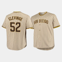 Men's San Diego Padres #52 Mike Clevinger Brown Replica Big & Tall Jersey