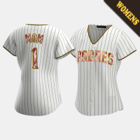 Women's San Diego Padres White 2021 Mother's Day NO.1 Mom Jersey
