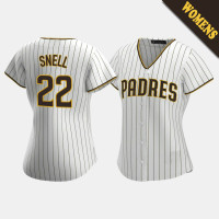 Women's San Diego Padres Blake Snell #22 White Brown Replica Trade Home Jersey