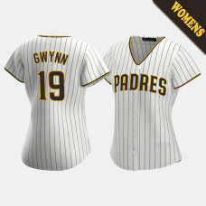 Women's San Diego Padres Tony Gwynn #19 White Replica 2020 Home Jersey