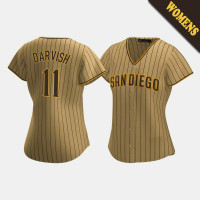 Women's San Diego Padres Yu Darvish #11 Tan Brown Replica Alternate Jersey