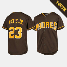 Youth San Diego Padres #23 Fernando Tatis Jr. Brown Cool Base Alternate Majestic Official Alternate Jersey Youth San Diego Padres #23 Fernando Tatis Jr. Brown Cool Base Alternate Majestic Official Alternate Jersey