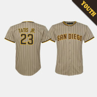 Youth San Diego Padres Fernando Tatis Jr. #23 Brown Replica Cool Base Jersey Youth San Diego Padres Fernando Tatis Jr. #23 Brown Replica Cool Base Jersey
