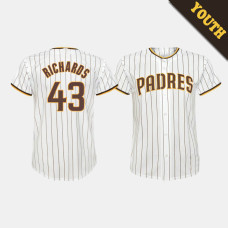 Youth San Diego Padres Garrett Richards #43 White Replica Home Jersey