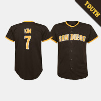 Youth San Diego Padres Ha-Seong Kim #7 Brown Replica Road Player Jersey Youth San Diego Padres Ha-Seong Kim #7 Brown Replica Road Player Jersey