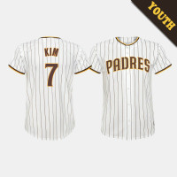 Youth San Diego Padres Ha-Seong Kim #7 White Replica Trade Home Jersey Youth San Diego Padres Ha-Seong Kim #7 White Replica Trade Home Jersey