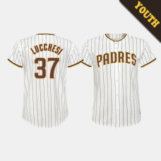 Youth San Diego Padres Joey Lucchesi #37 White Replica Home Jersey Youth San Diego Padres Joey Lucchesi #37 White Replica Home Jersey