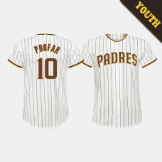 Youth San Diego Padres Jurickson Profar #10 White Replica Home Jersey