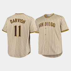 Men's San Diego Padres #11 Yu Darvish Brown Replica Big & Tall Jersey