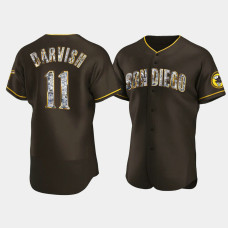 San Diego Padres #11 Yu Darvish Men's Diamond Edition Jersey - Brown